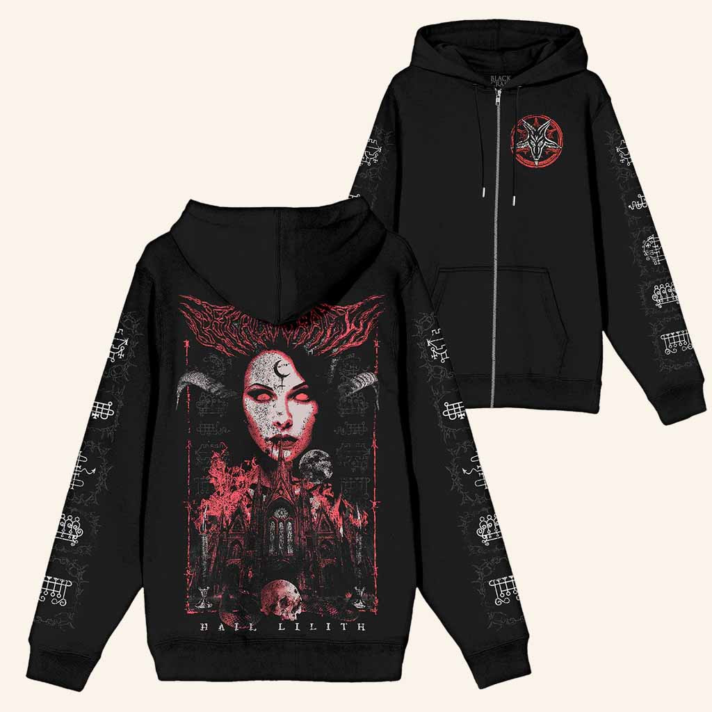 Blackcraft Cult Merch Lilith Queen Of Demons Zip Hoodie Birthday Present For Husband-1 Blackcraft Cult Merch Lilith Queen Of Demons Zip Hoodie Birthday Present For Husband-1
