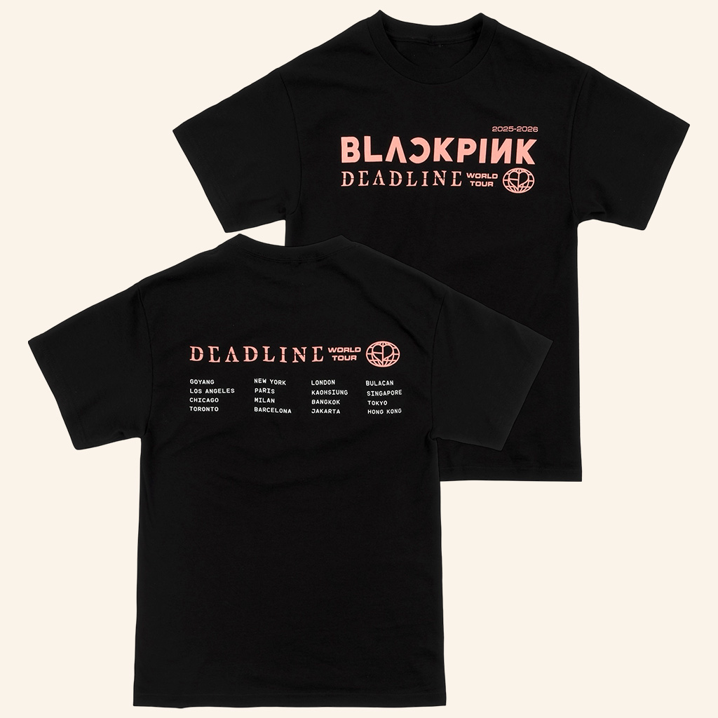 Blackpink Merch Deadline World Tour List Black T-Shirt Best Gift For Blackpink Fan-1 Blackpink Merch Deadline World Tour List Black T-Shirt Best Gift For Blackpink Fan-1