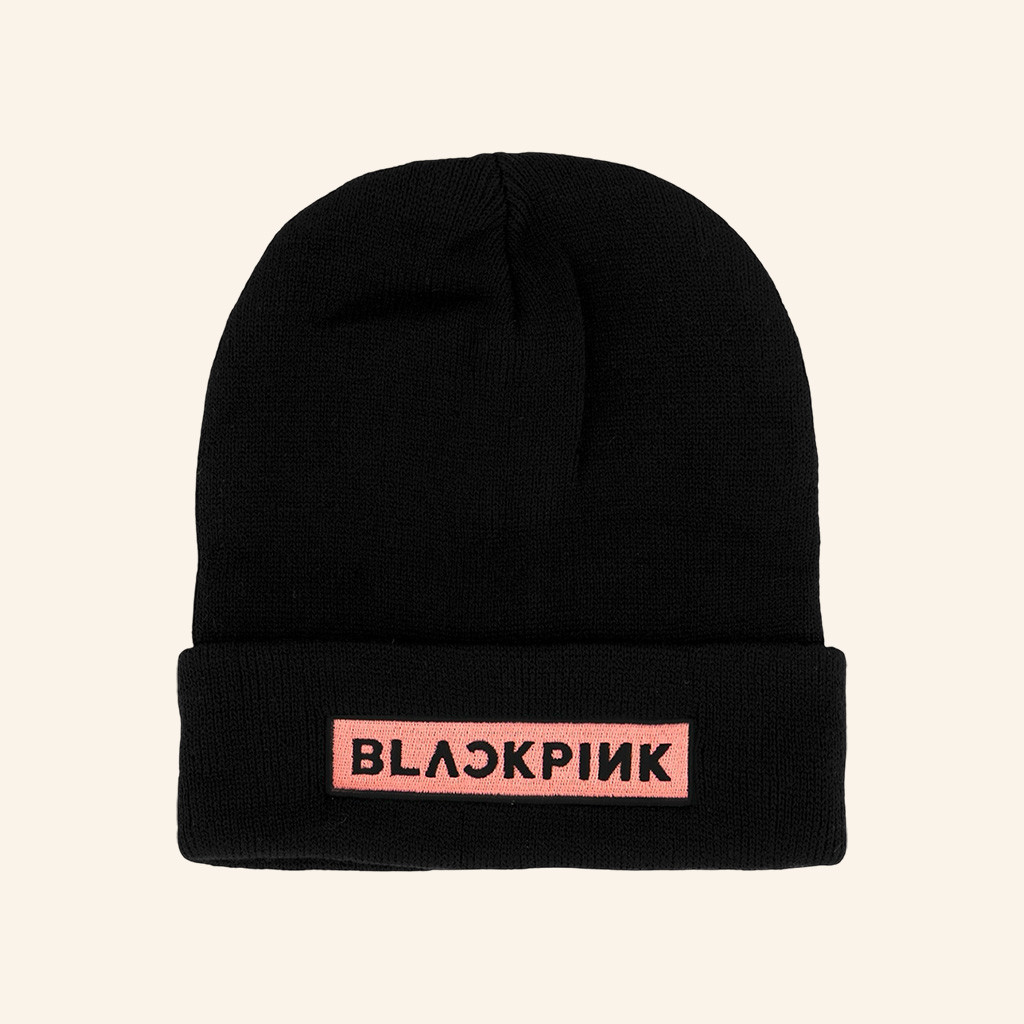 Blackpink Merch Logo Black Beanie Best Gifts For Blackpink Fans-1 Blackpink Merch Logo Black Beanie Best Gifts For Blackpink Fans-1