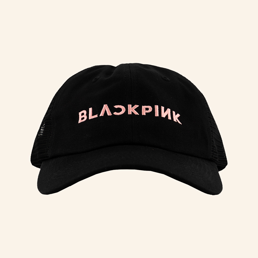 Blackpink Merch Logo Embroidered Trucker Hat Best Gifts For Blackpink Fans-1
