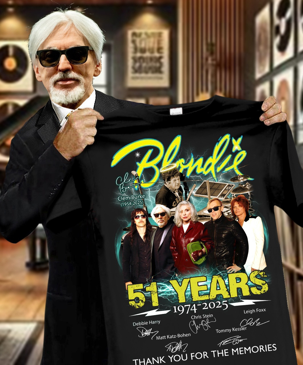 Blondie 51 Years 1974 2025 Thank You For The Memories T-Shirt Merch Gifts For Rock Fans-1