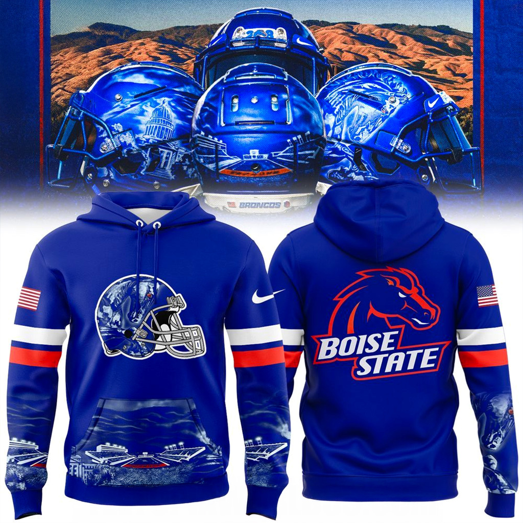 Boise State Broncos Football Helmet Inspired By The 2025 Hoodie Broncos Merch Gift For Fans-1