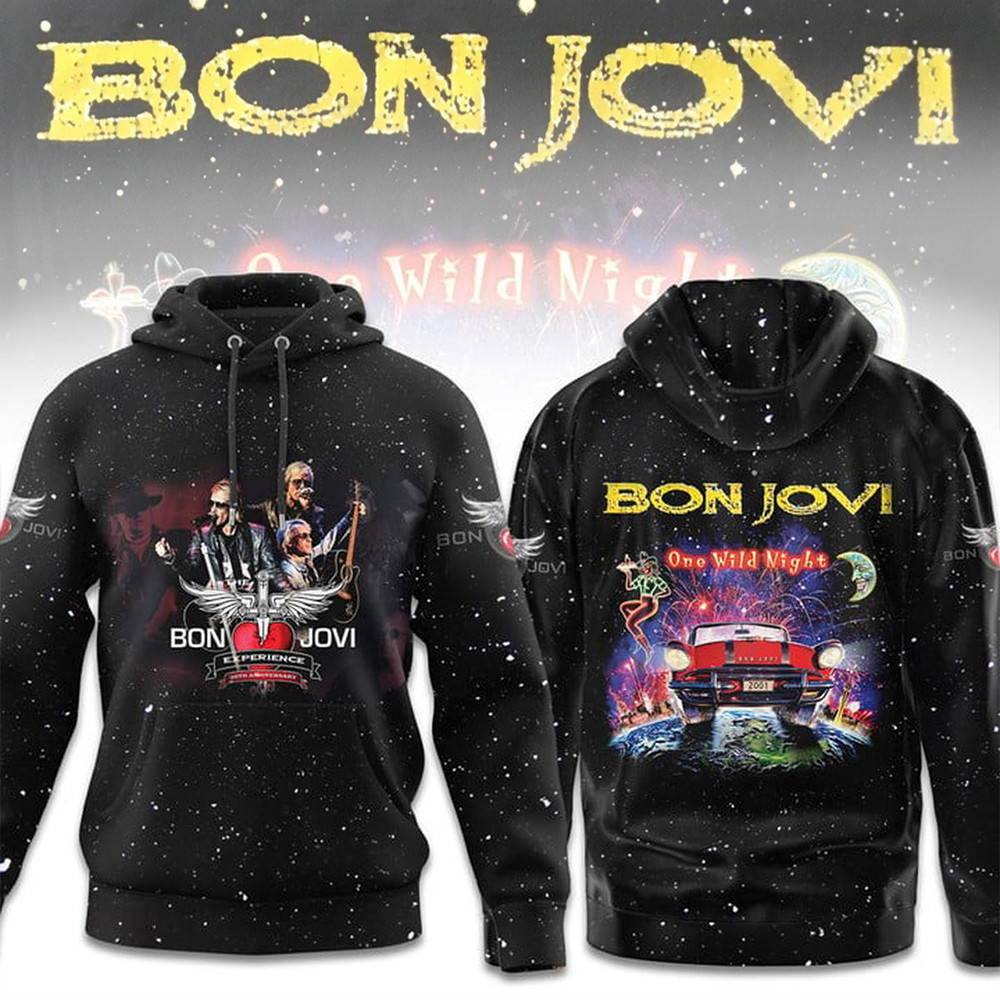 Bon Jovi One Wild Night Hoodie Bon Jovi Merch Gifts For Husband-1 Bon Jovi One Wild Night Hoodie Bon Jovi Merch Gifts For Husband-1