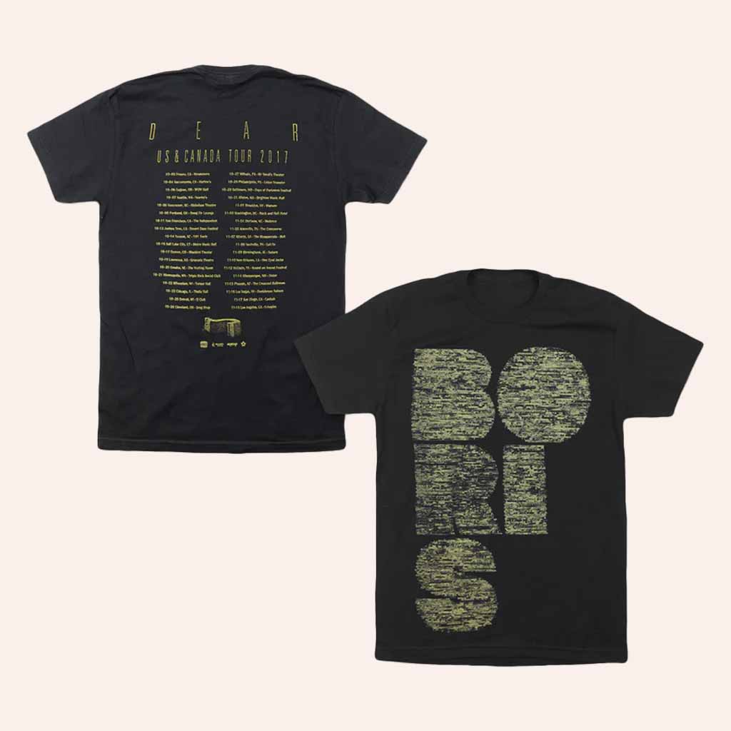 Boris Merch Dear 2017 NA Tour Black T-Shirt Christmas Gifts For Dudes-1