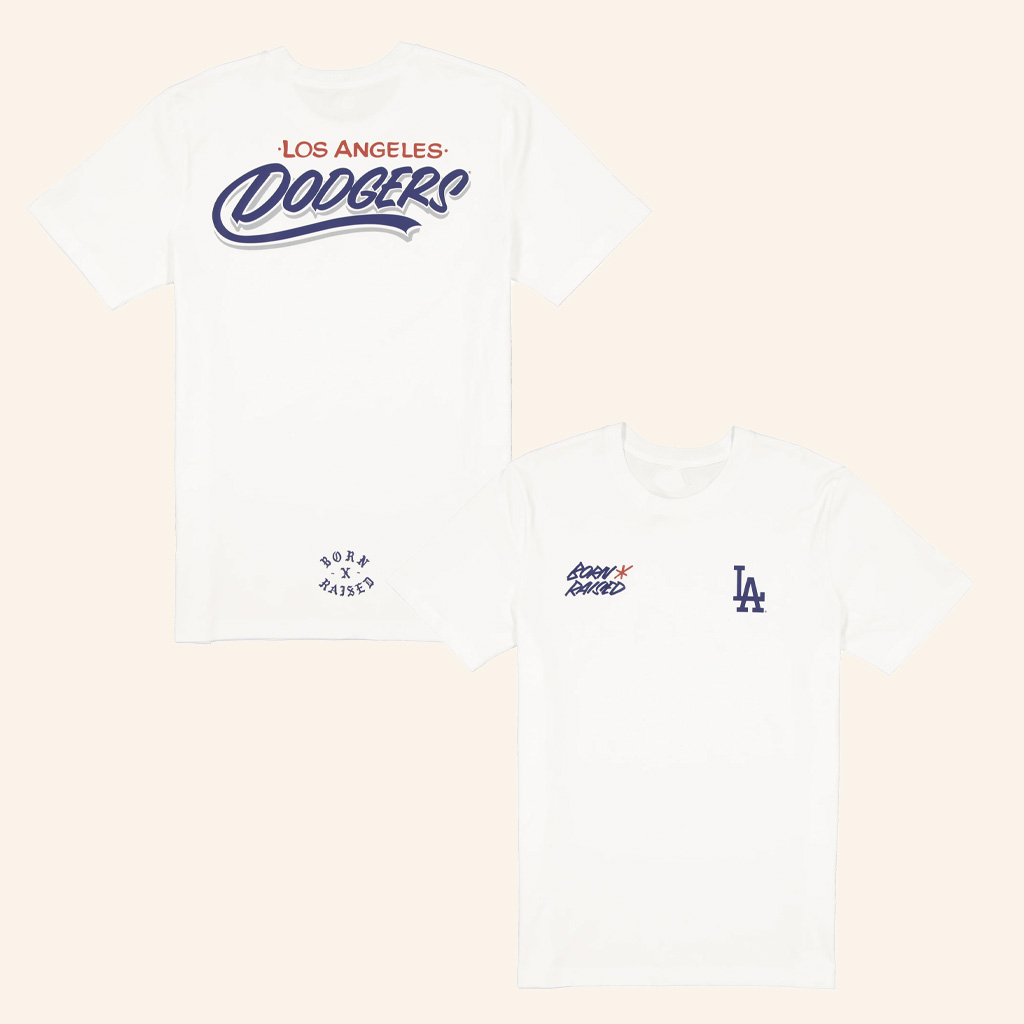 Born X Raised Merch Born X Raised Dodgers Signpainter T-Shirt Best Christmas Gifts For Friends-1
