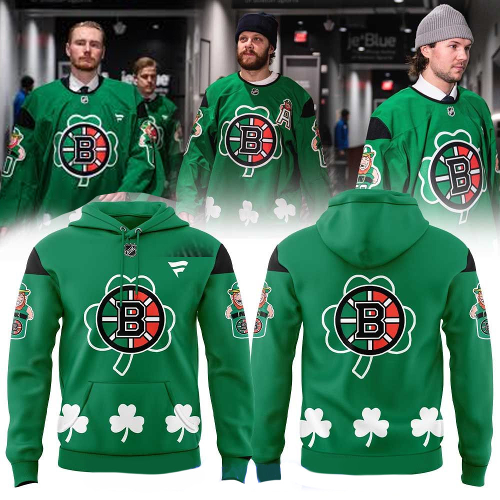 Boston Bruins St Patrick's Day Hoodie Father's Day Gifts For Husband-1
