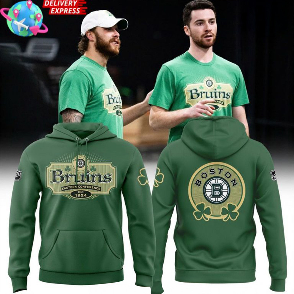 Boston Bruins St. Patrick's Day 2025 Hoodie Bruins Merch Unique Dad Gifts For Father's Day-1 Boston Bruins St. Patrick's Day 2025 Hoodie Bruins Merch Unique Dad Gifts For Father's Day-1