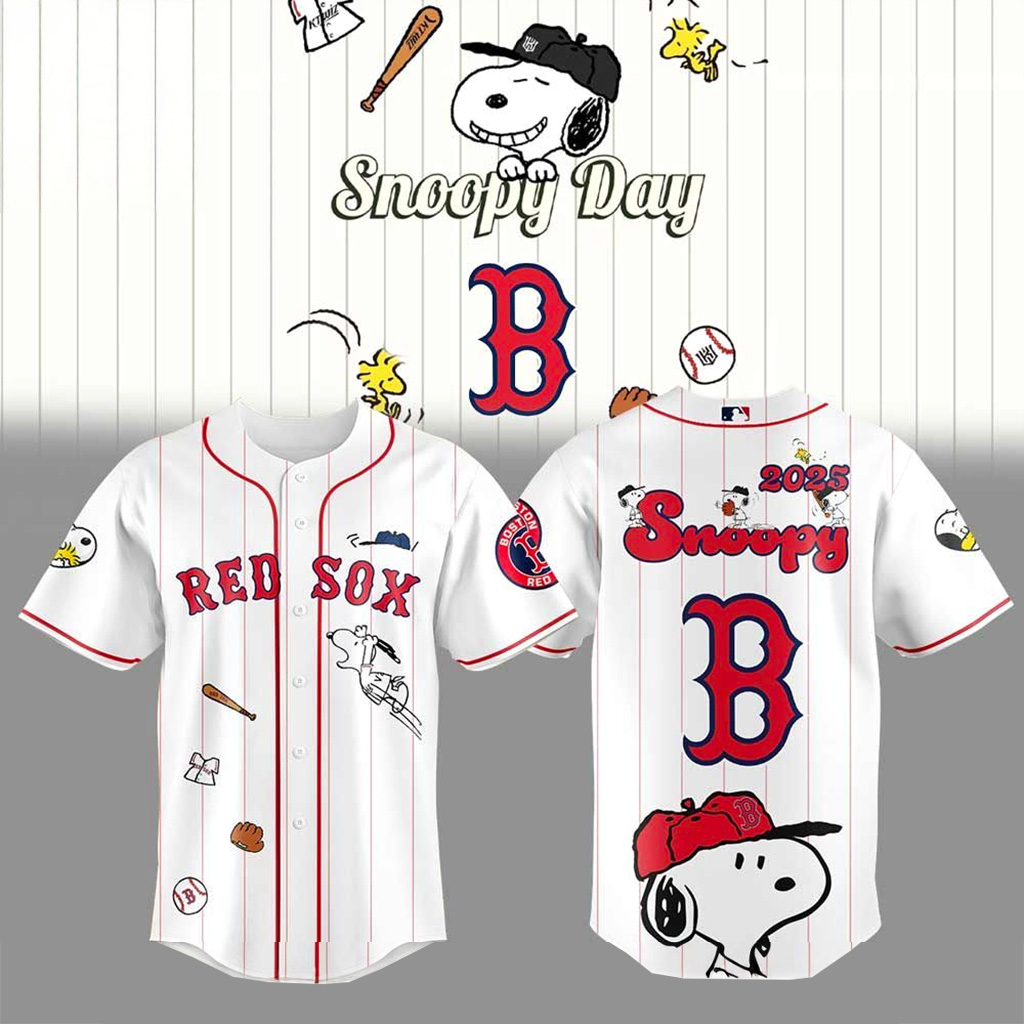 Boston Red Sox Snoopy Day Jersey Boston Red Sox Merch Best Gifts For Brother-1