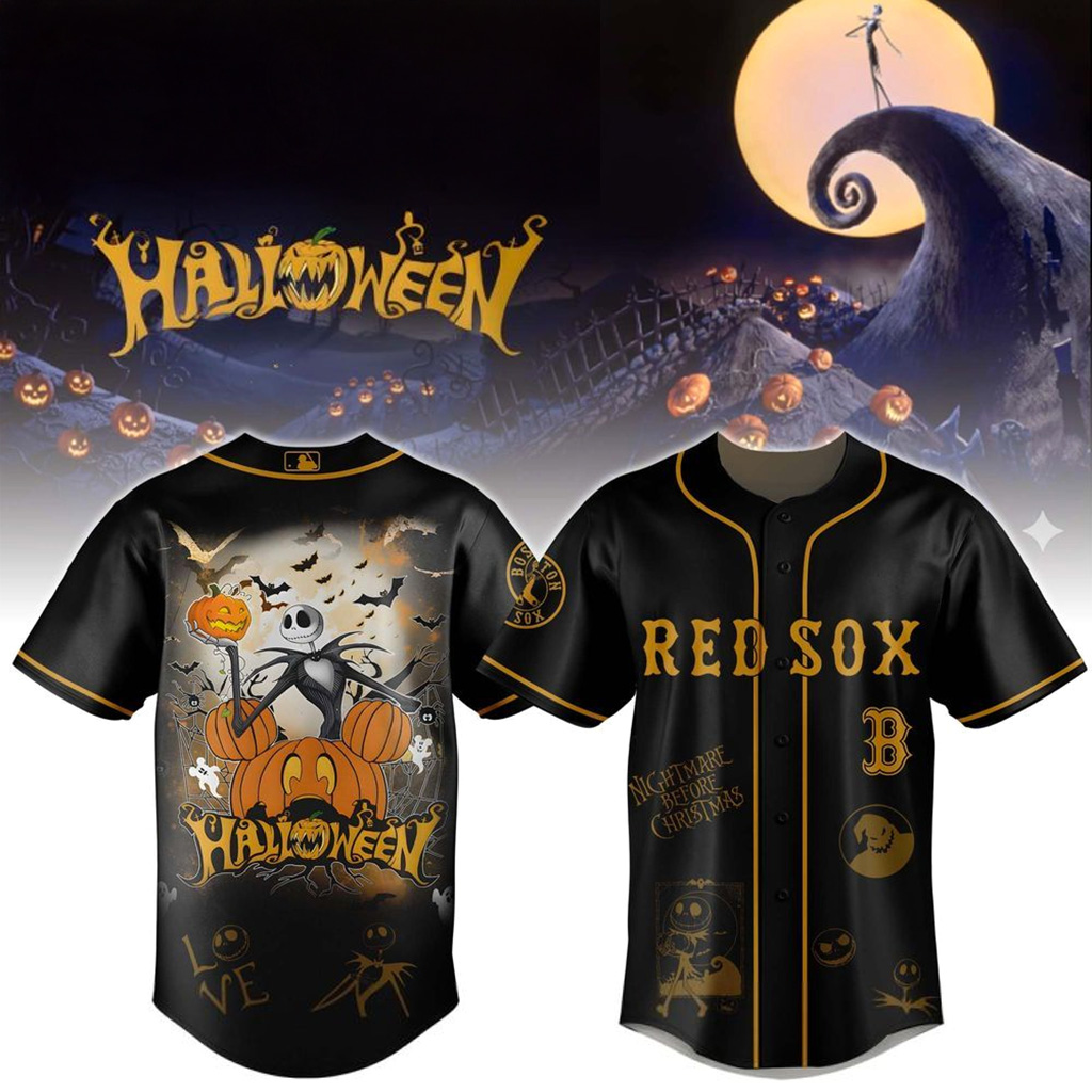 Boston Red Sox X The Nightmare Halloween Day Jersey Boston Red Sox Merch Gift For Fans-1