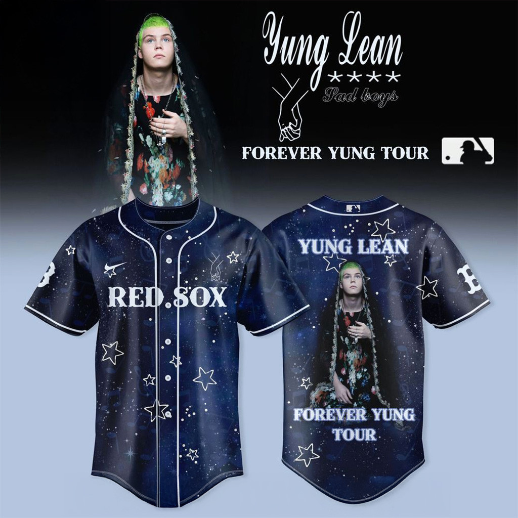 Boston Red Sox x Forever Yung Tour Yung Lean Jersey Boston Red Sox Merch Gift For Fan-1 Boston Red Sox x Forever Yung Tour Yung Lean Jersey Boston Red Sox Merch Gift For Fan-1