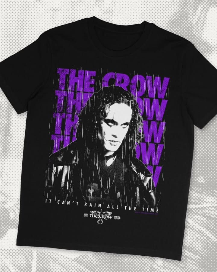 Brandon Lee The Crow T-Shirt It Can't Rain All The Time The Crow Movie Merchandise Gifts-1 Brandon Lee The Crow T-Shirt It Can't Rain All The Time The Crow Movie Merchandise Gifts-1