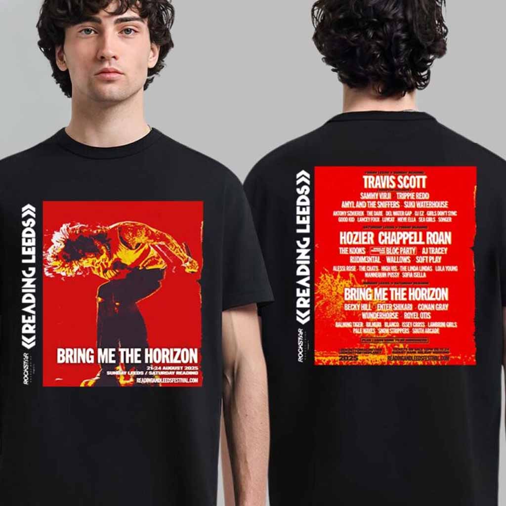Bring Me The Horizon Headline Reading And Leeds Festival 2025 Sunday Reading Friday Leeds On August 2025 With Lineup Poster T-Shirt Gifts For Fans-1