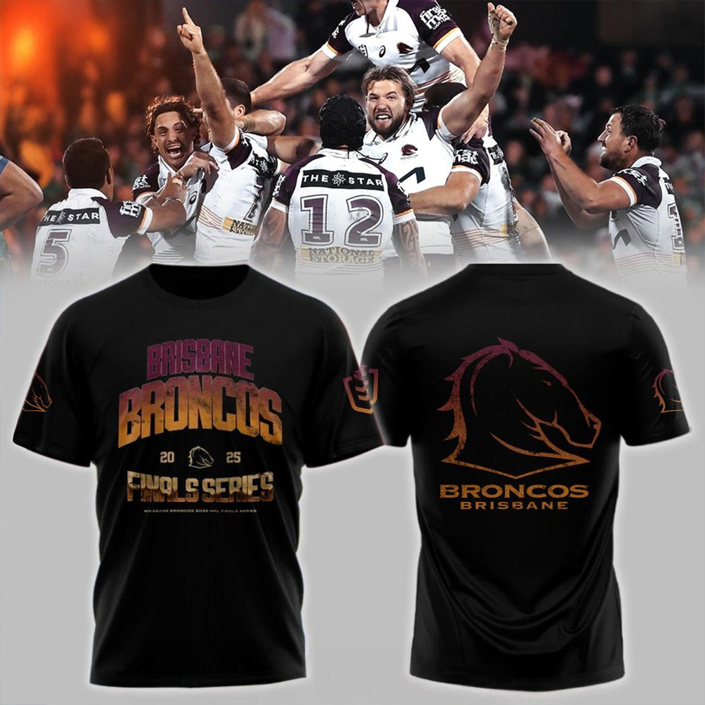 Brisbane Broncos 2025 NRL Finals T-Shirt Brisbane Broncos Merch Gift For Husband-1