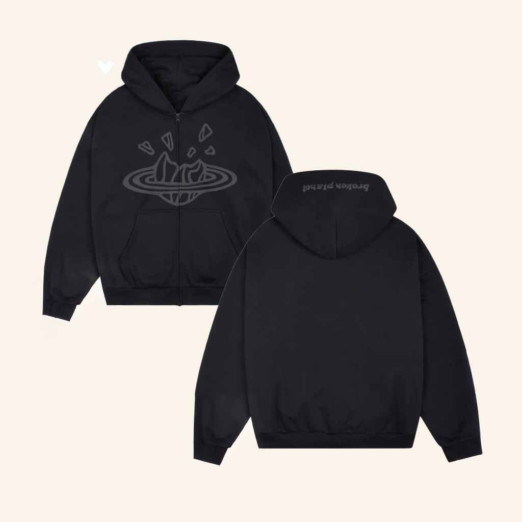 Broken Planet Merch Broken Planet Black Zip Hoodie Good Gifts For Boyfriend-1