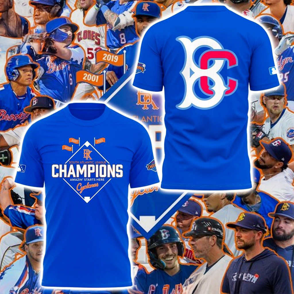Brooklyn Cyclones South Atlantic League Champions 2025 T-Shirt Brooklyn Cyclones Merch-1 Brooklyn Cyclones South Atlantic League Champions 2025 T-Shirt Brooklyn Cyclones Merch-1