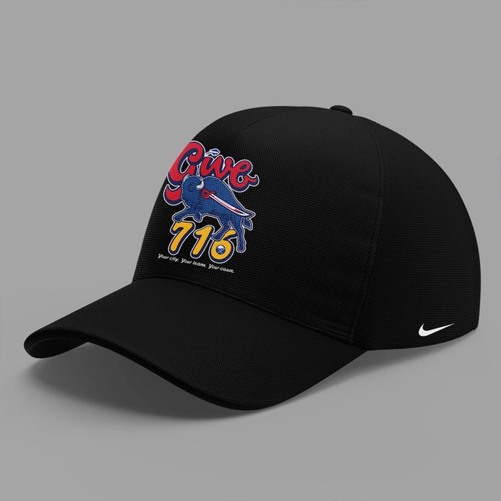 Buffalo Bills 716 Day Celebration Black Hat Buffalo Bills Merch Presents For Football Fans-1