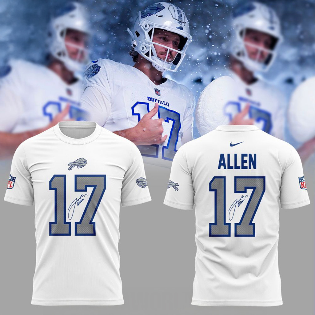 Buffalo Bills Allen 17 Rivalries Signature T-Shirt Buffalo Bills Merch Gift For Fans-1 Buffalo Bills Allen 17 Rivalries Signature T-Shirt Buffalo Bills Merch Gift For Fans-1