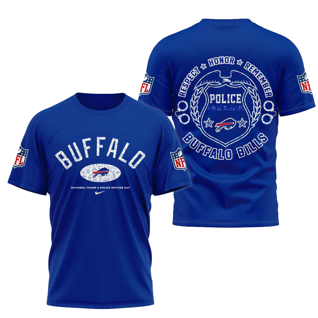 Buffalo Bills National Thank A Police Officer Day Shirt Buffalo Bills Merch Gifts For Fans-1