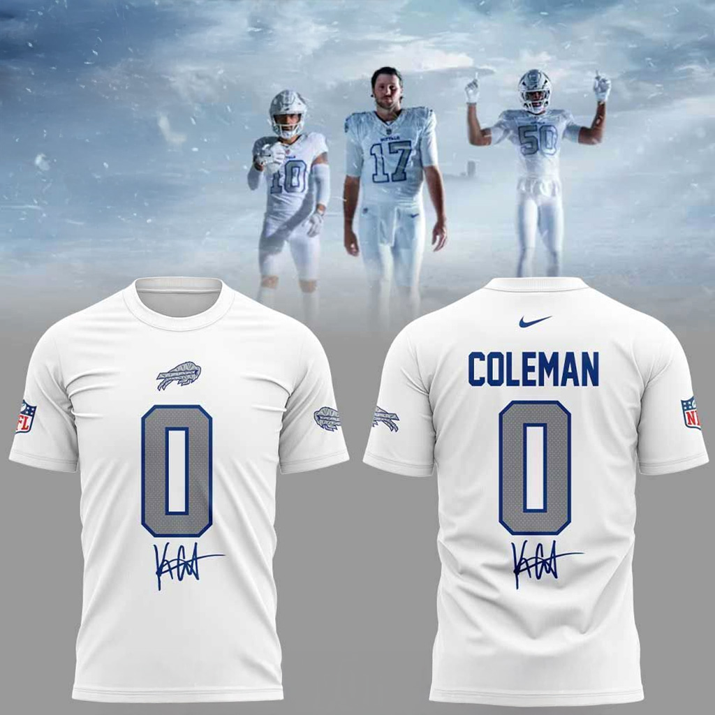 Buffalo Bills Rivalry Series Keon Coleman 0 Signature T-Shirt Buffalo Bills Merch Fan Gifts-1
