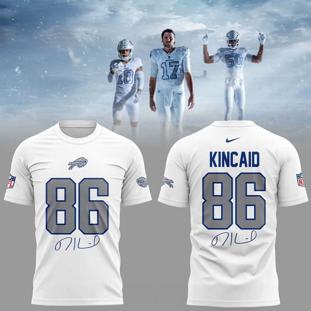 Buffalo Bills Rivalry Series Signature Dalton Kincaid 86 T-Shirt Buffalo Bills Merch-1