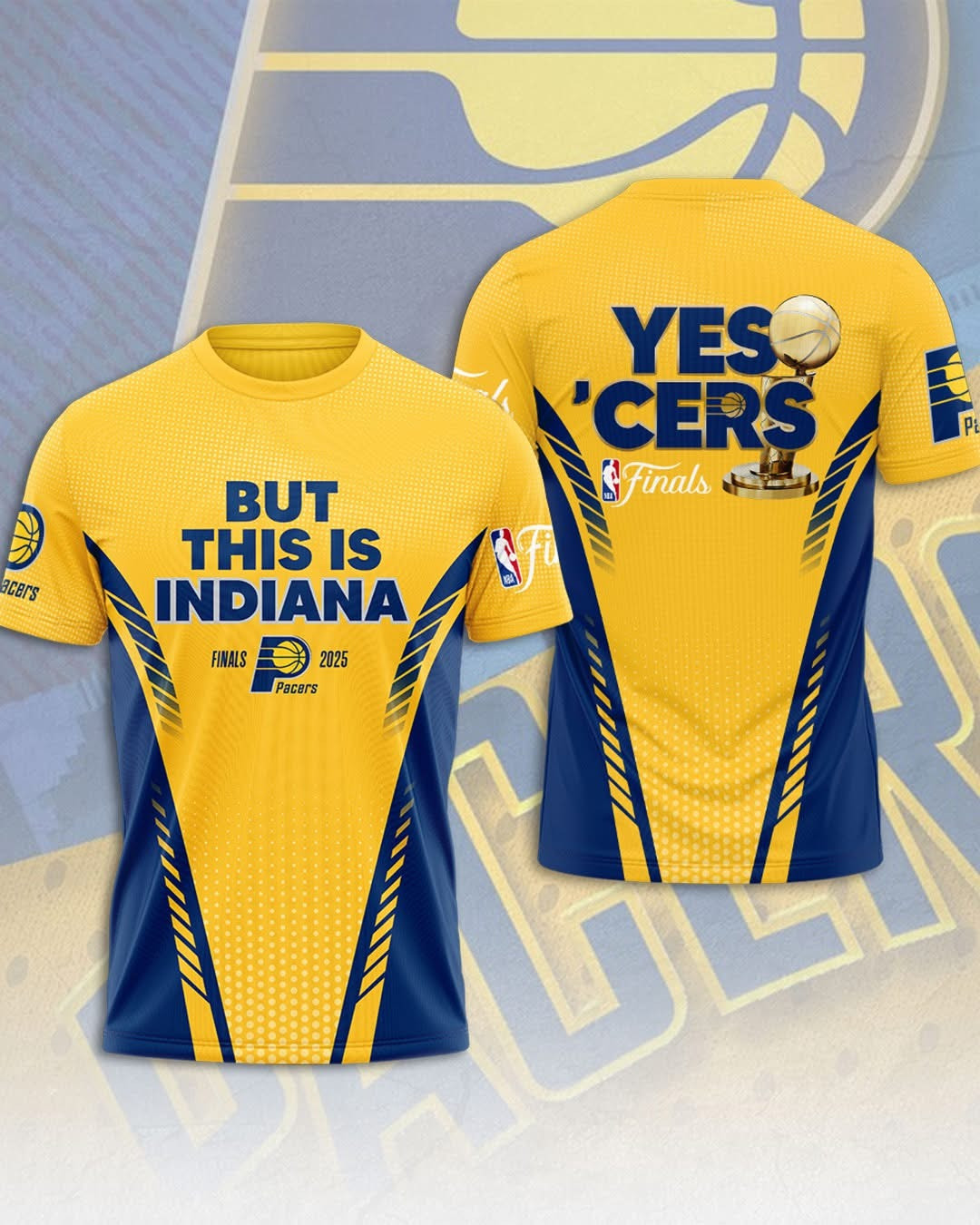 But This Is Indiana T-Shirt Yes 'Cers Indiana Pacers Final NBA Merch Tee Shirts For Men-1