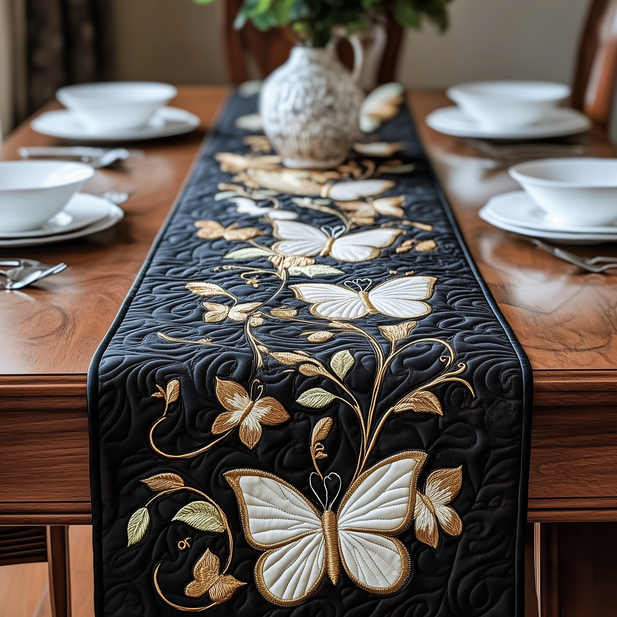Butterfly Glow Quilted Table Runner Butterfly Themed Presents-1