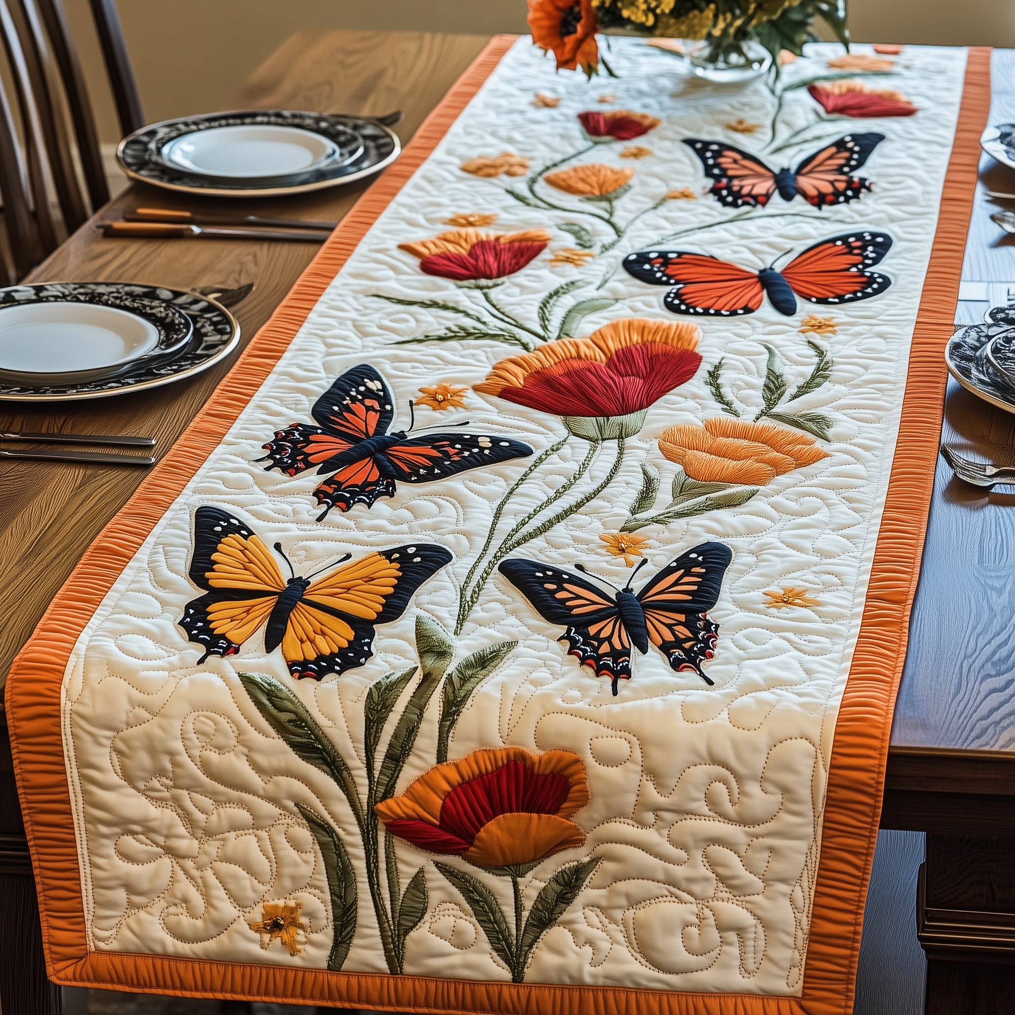Butterfly Haven Quilted Table Runner Butterfly Gifts For Adults-1 Butterfly Haven Quilted Table Runner Butterfly Gifts For Adults-1