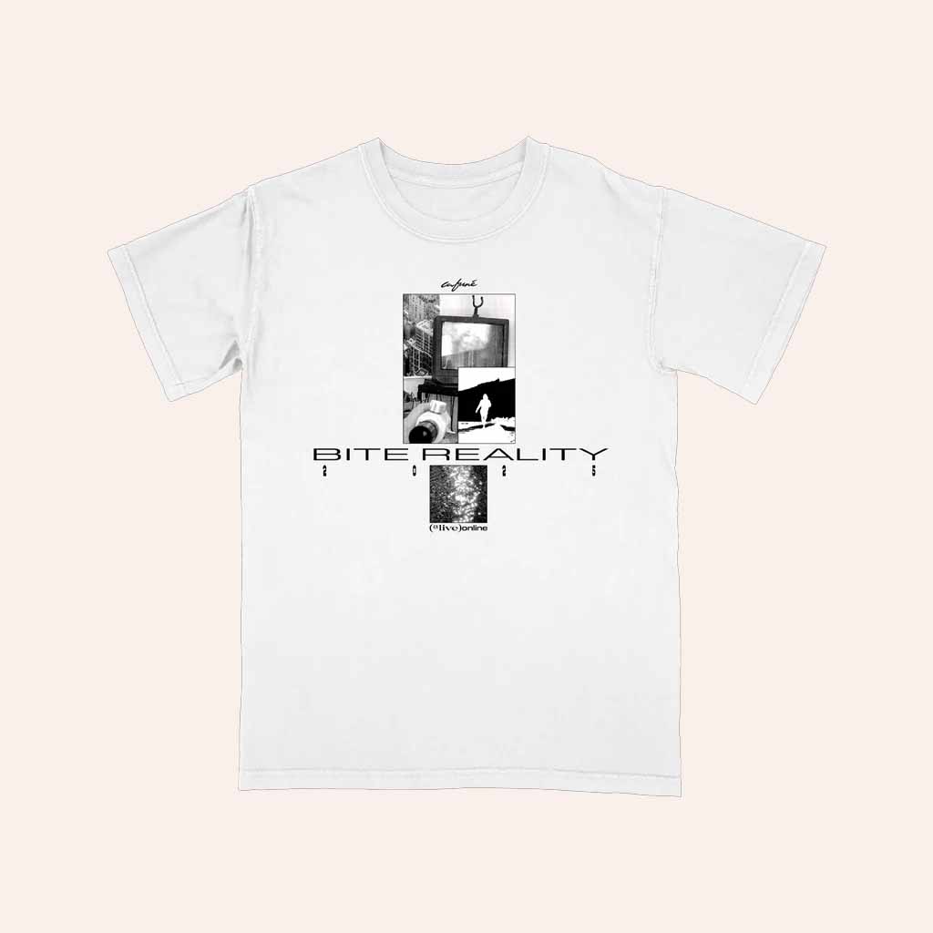 Cafune Merch Bite Reality Collage White T-Shirt Christmas Gift For Her-1 Cafune Merch Bite Reality Collage White T-Shirt Christmas Gift For Her-1