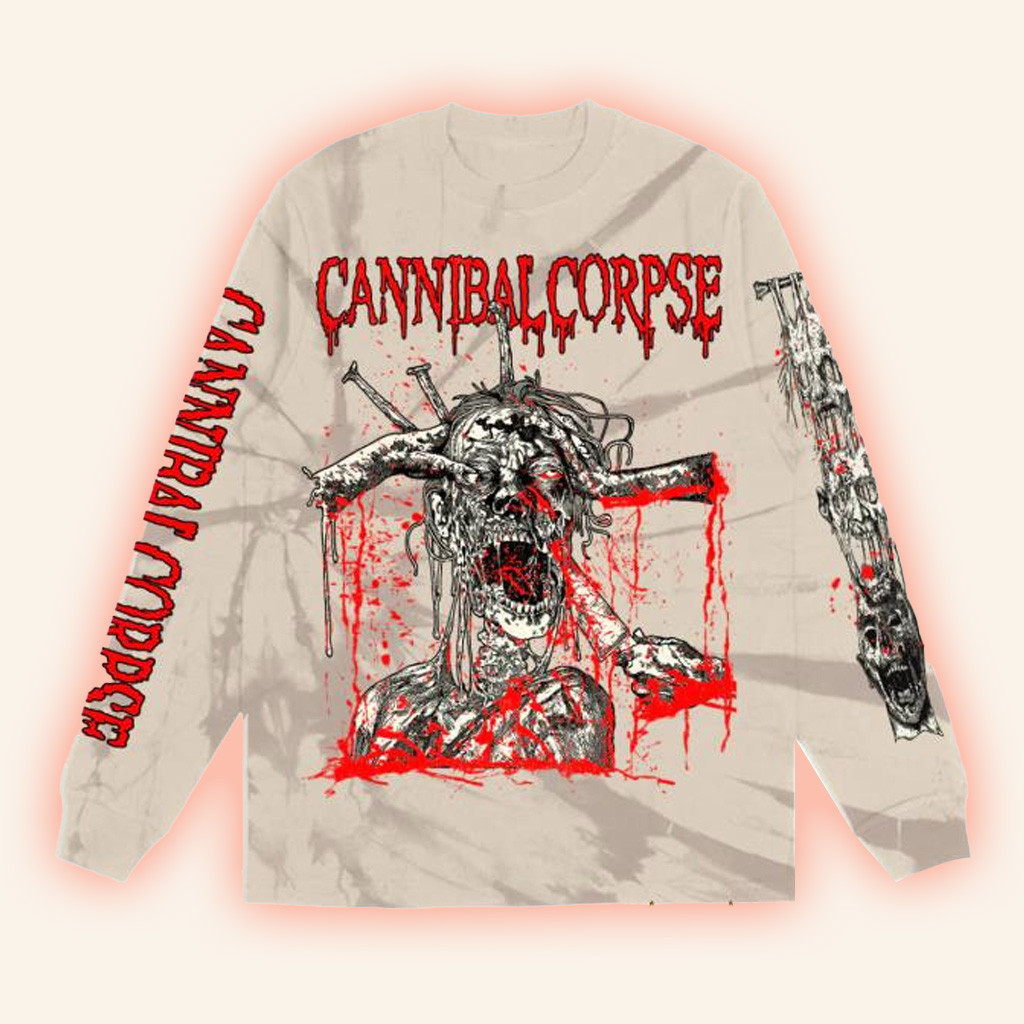 Cannibal Corpse Merch Stabbing Undead Long Sleeve Shirt Gifts For Fans-1