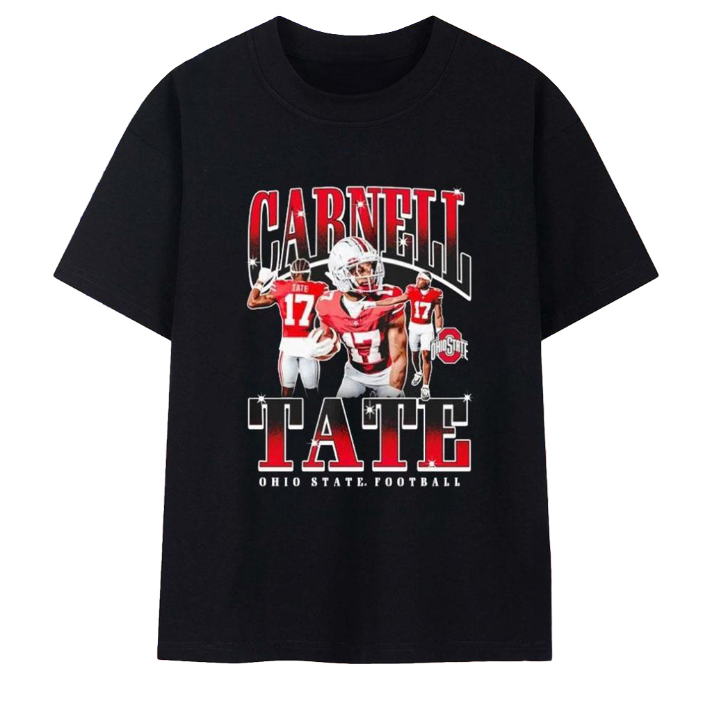 Carnell Tate Triple Player Ohio State Football T-Shirt Carnell Tate Merch Fans Gifts-1