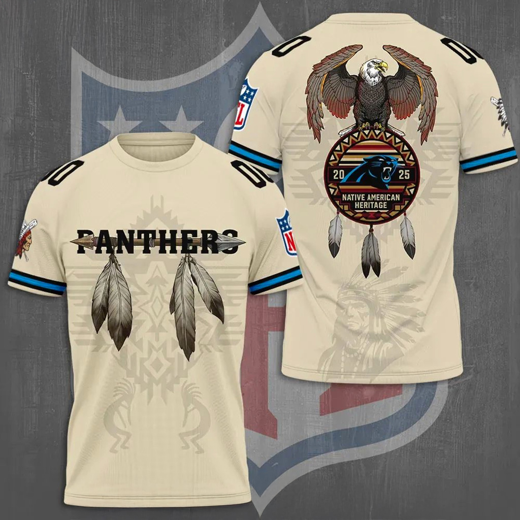 Carolina Panthers X Native American Heritage Shirt Fan Merch Football Related Gifts-1 Carolina Panthers X Native American Heritage Shirt Fan Merch Football Related Gifts-1