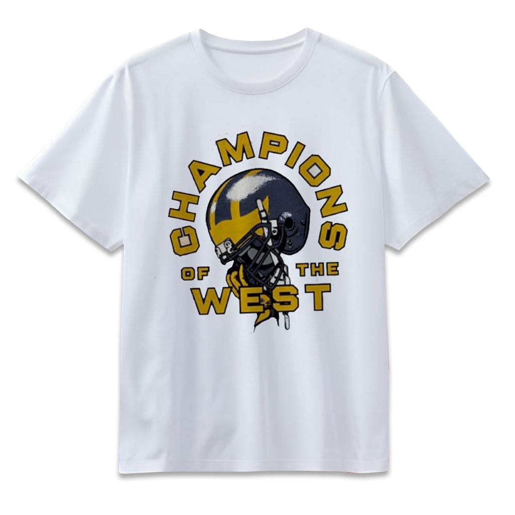 Champions Of The West T-Shirt Michigan Wolverines Merch Gifts For Football Lovers-1 Champions Of The West T-Shirt Michigan Wolverines Merch Gifts For Football Lovers-1