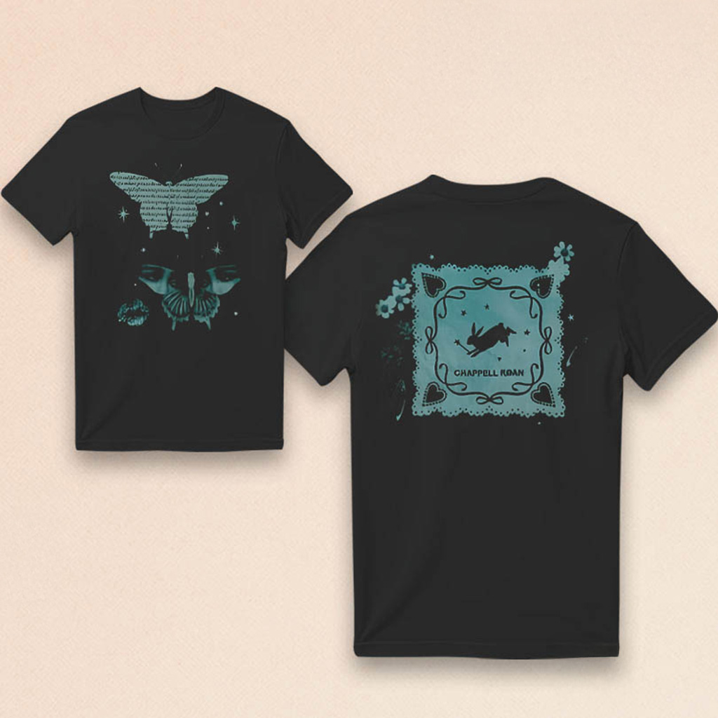 Chappell Roan Tour Merch 2025 Rabbit And Butterfly Eyes T-Shirt Gift For Girlfriend-1