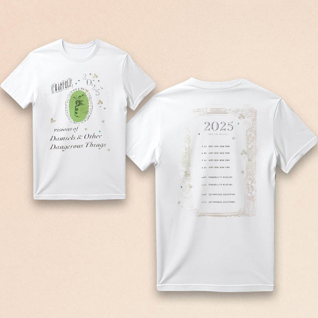 Chappell Roan Tour Merch 2025 Visions Of Damsels And Other Dangerous Things Shirt Her Gifts-1