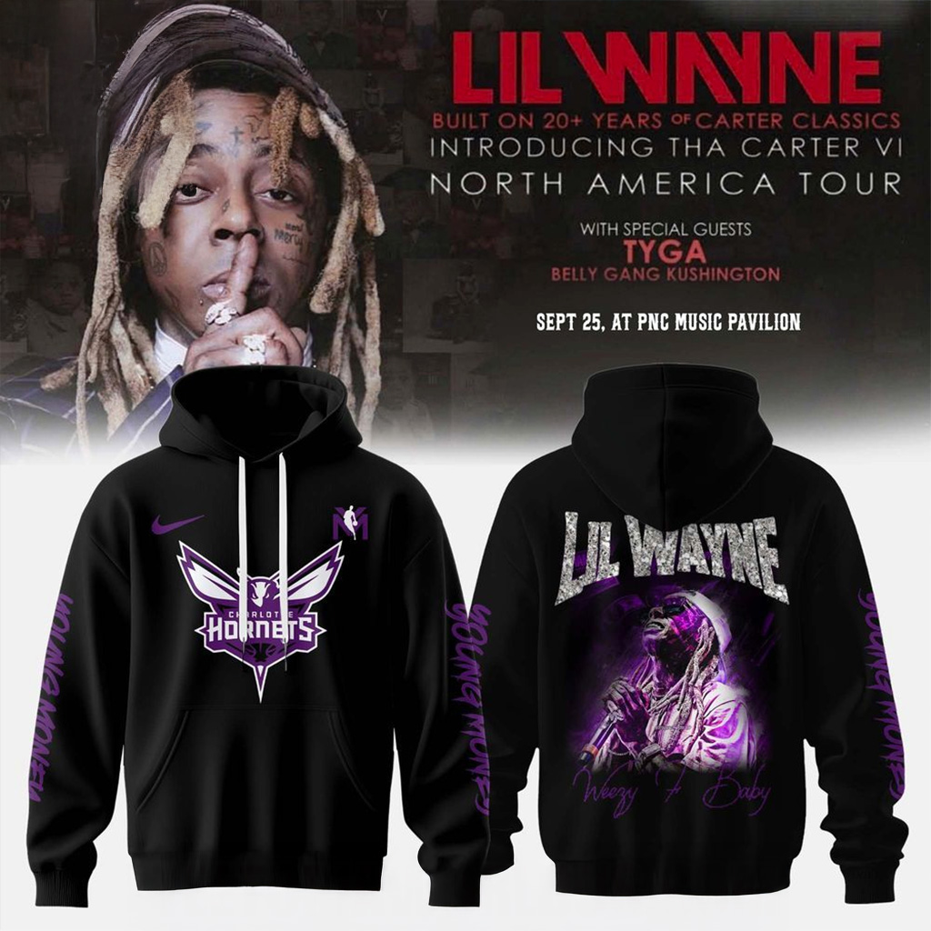 Charlotte Hornets X Lil Wayne X Tha Carter Vi Courtside Hoodie Charlotte Hornets Merch-1 Charlotte Hornets X Lil Wayne X Tha Carter Vi Courtside Hoodie Charlotte Hornets Merch-1