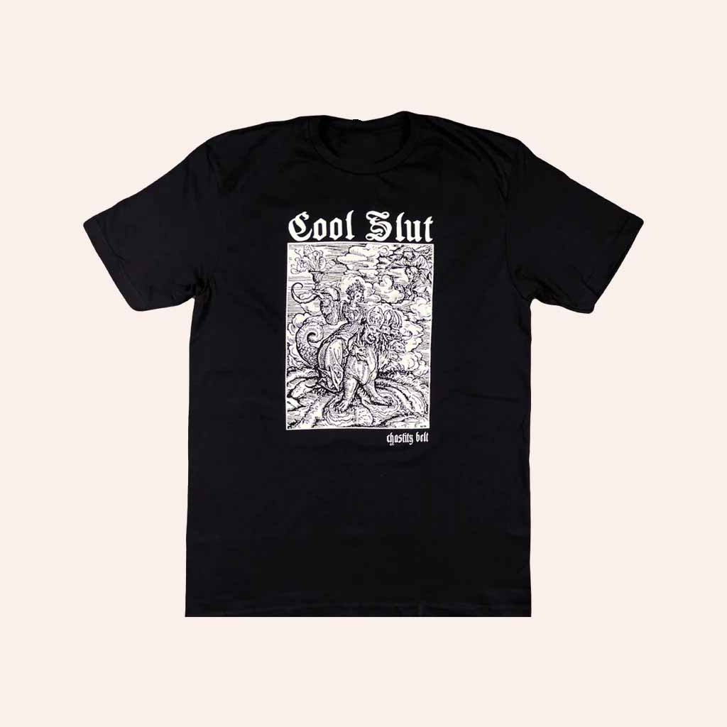 Chastity Belt Merch Cool Slut Black T-Shirt Gift Ideas For Brother-1