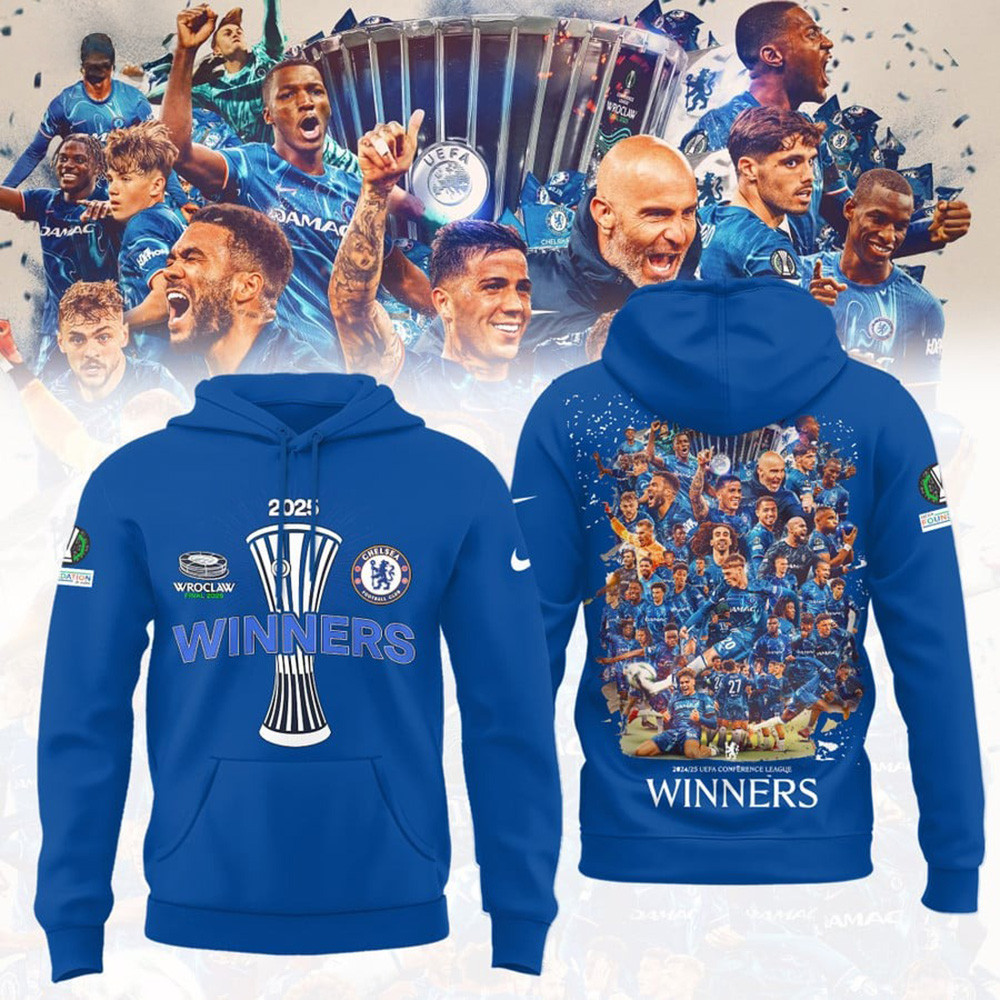 Chelsea F.C. UEFA League UECL Winners Champions 2025 Hoodie Football Club Fan Merch Gifts-1