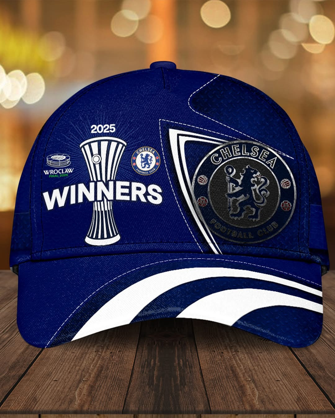Chelsea FC 2025 Europe UEFA League Champions Winners Hat The Blues Fan Merch Gifts-1