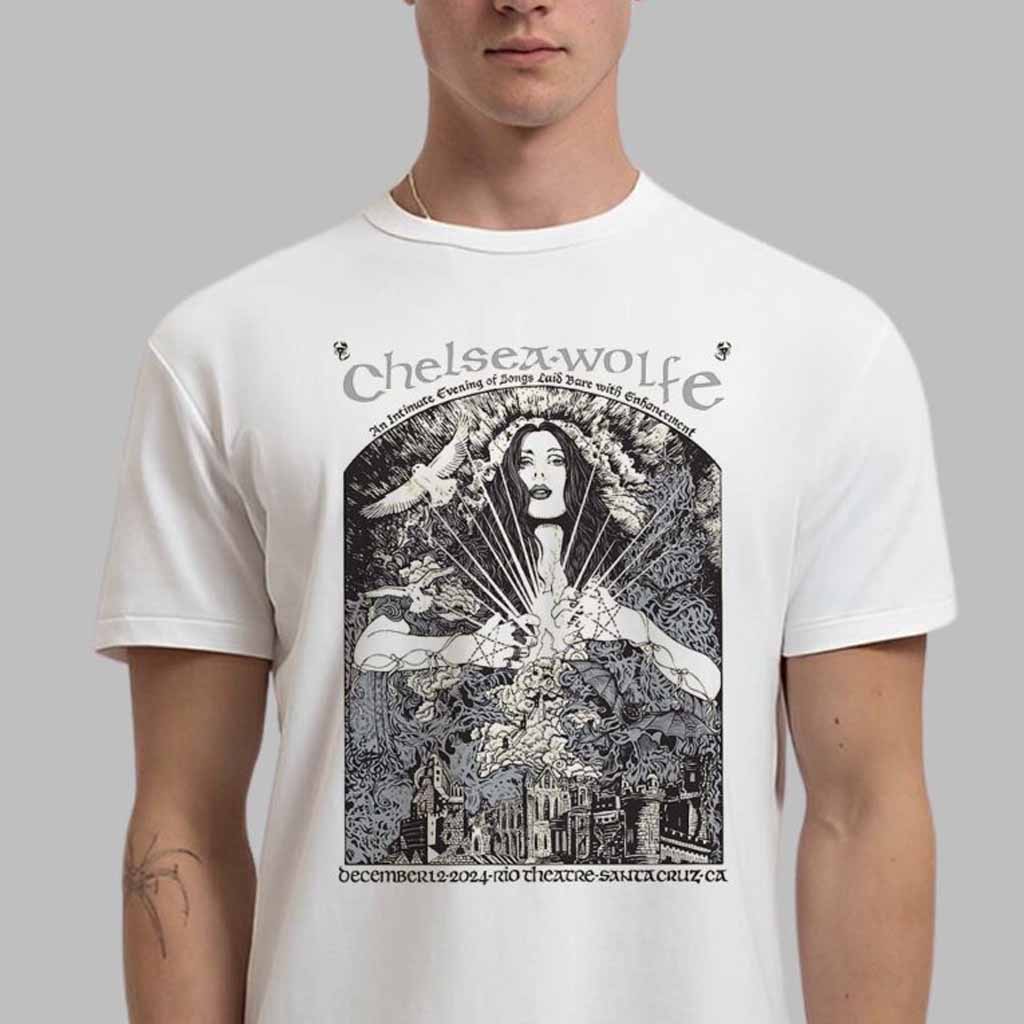 Chelsea Wolfe Merch Poster For Show In Santa Cruz California 2024 T-Shirt Gift For Fans-1
