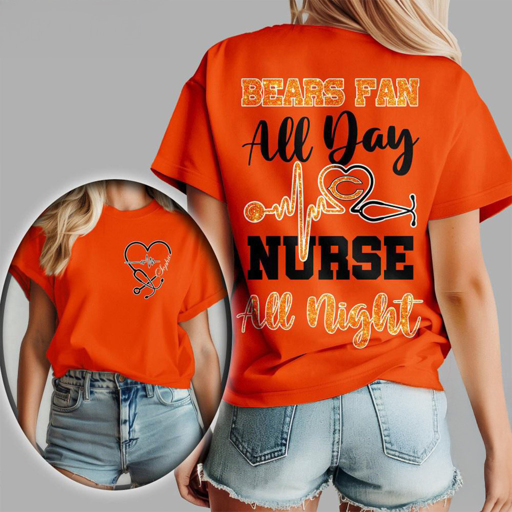 Chicago Bears NFL All Day Nurse All Night Shirt Chicago Bears Merch Presents For Football Lovers-1 Chicago Bears NFL All Day Nurse All Night Shirt Chicago Bears Merch Presents For Football Lovers-1