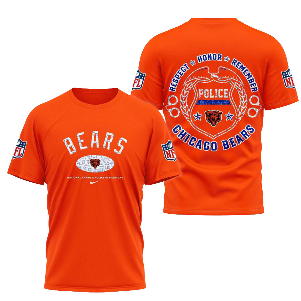 Chicago Bears National Thank A Police Officer Day Shirt Chicago Bears Merch Gifts For Him-1 Chicago Bears National Thank A Police Officer Day Shirt Chicago Bears Merch Gifts For Him-1