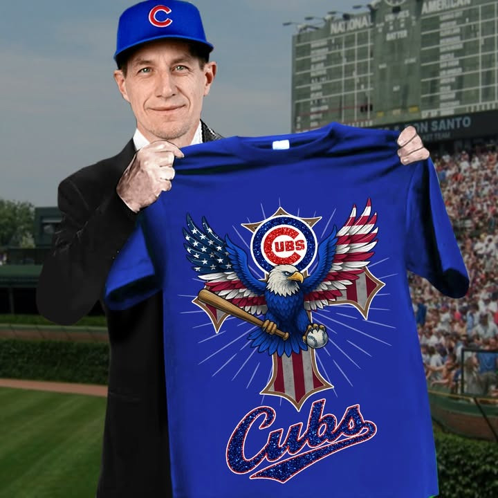 Chicago Cubs Eagle 4Th Of July T-Shirt Patriotic Happy Independence Day Cubs Fan Merch-1