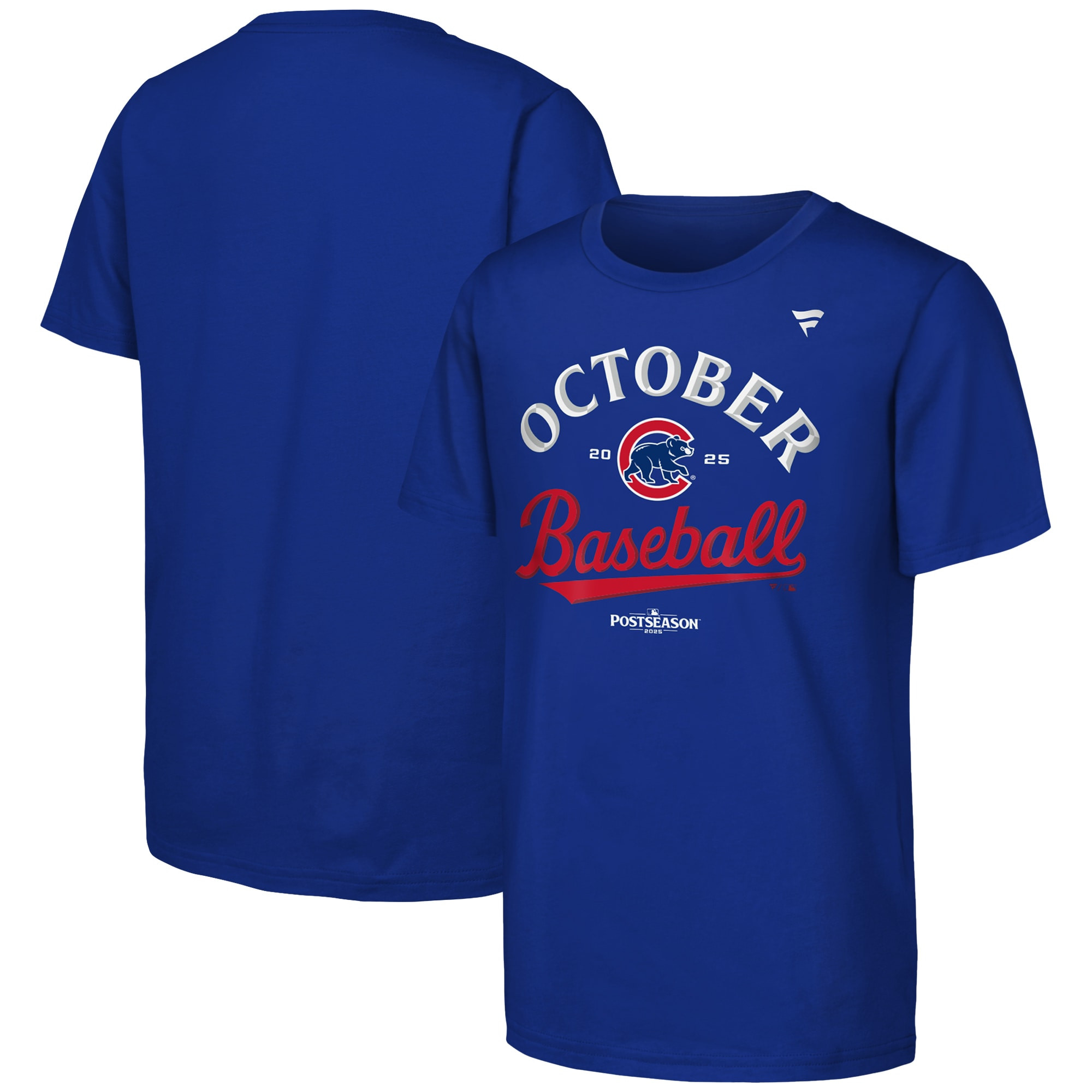 Chicago Cubs October Baseball Merch T-shirt Royal 2025 Mlb Postseason Best Gifts For Baseball Lovers-1