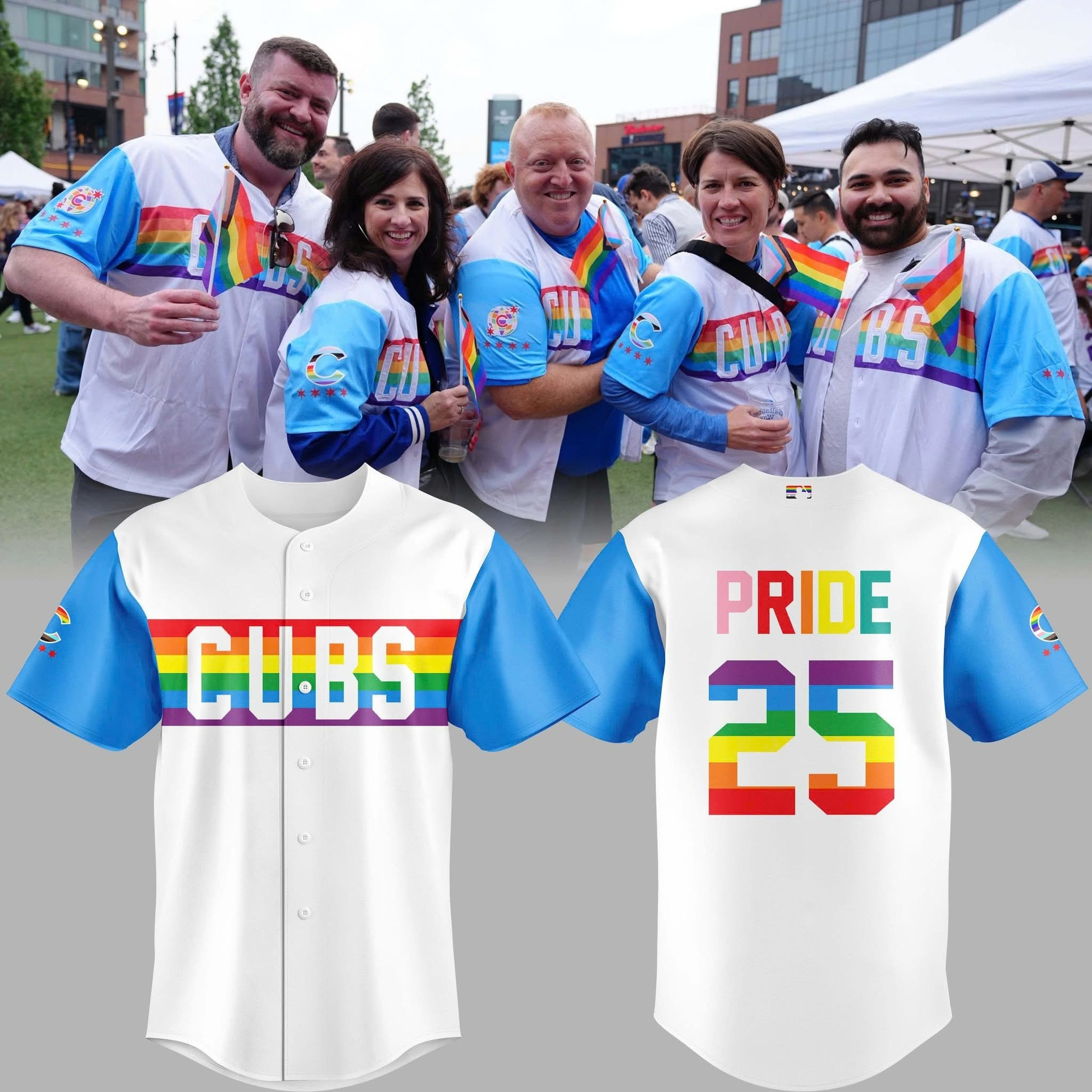 Chicago Cubs Pride Night 2025 Jersey MLB Baseball Lover Fan Merch Gifts For LGBTQ Friends-1