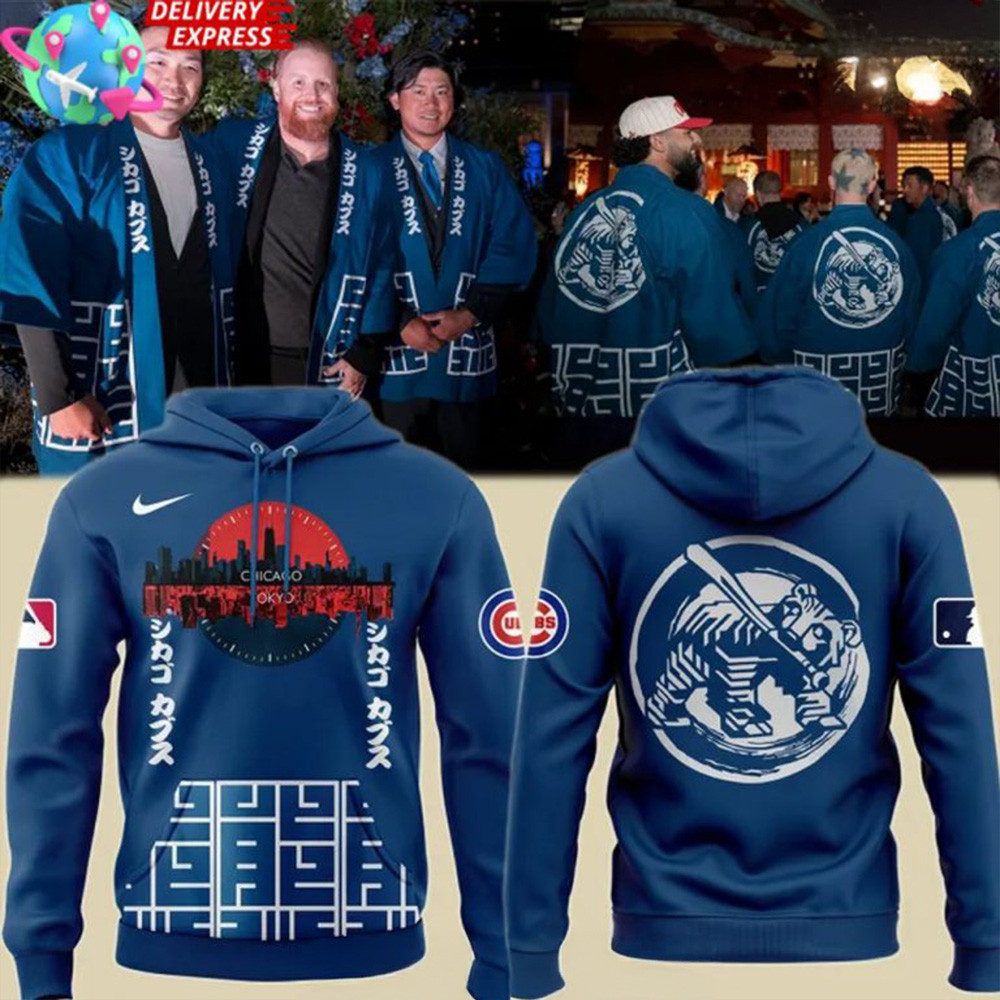 Chicago Cubs Tokyo Series Special MLB Hoodie Father's Day Presents For Dad Ideas 2025-1