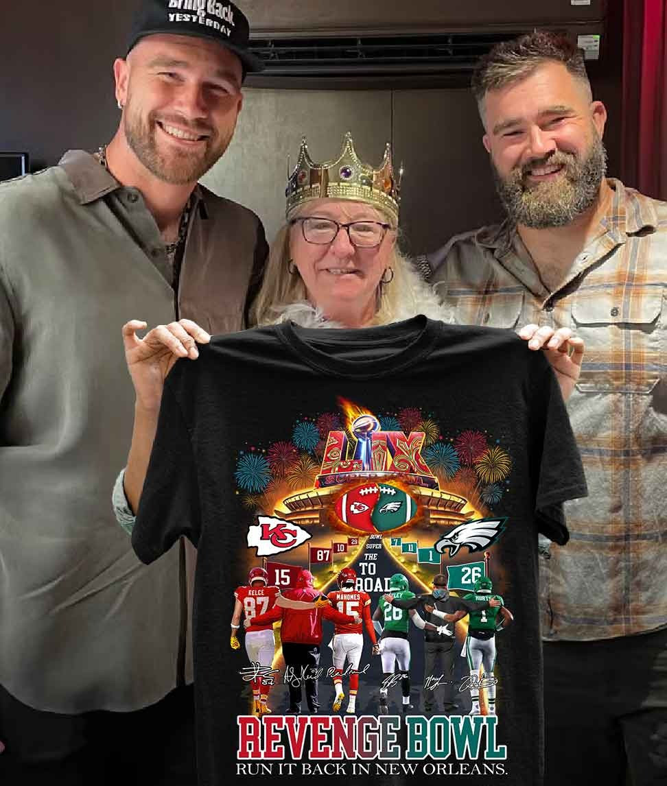 Chiefs Eagles Revengers Bowl Run it back in New Orleans Shirt Apparel For Football Fans-1