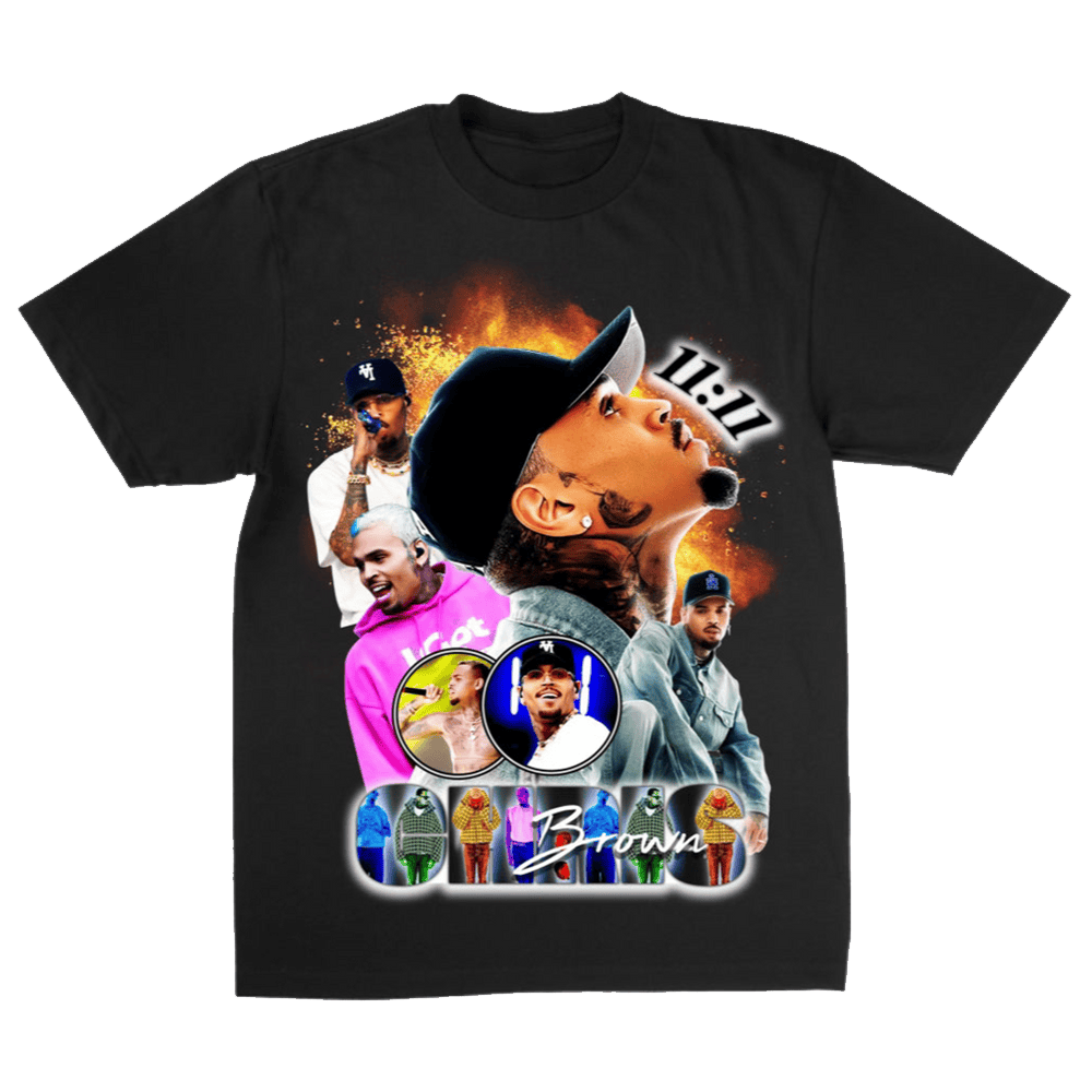 Chris Brown Merch 11:11 Chris Brown T-Shirt Father's Day Presents For Music Fans-1