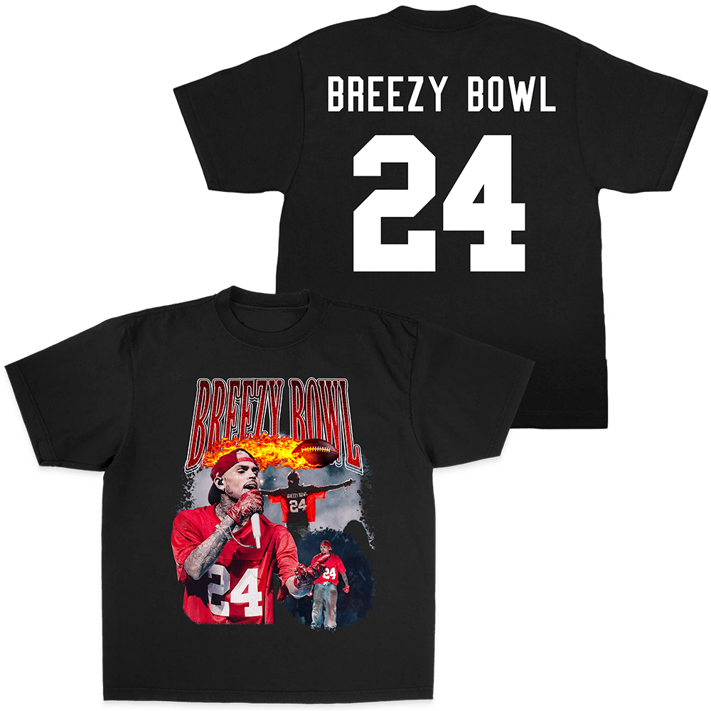 Chris Brown Merch Breezy Bowl Tour S'S T-Shirt Perfect Father's Day Gifts-1