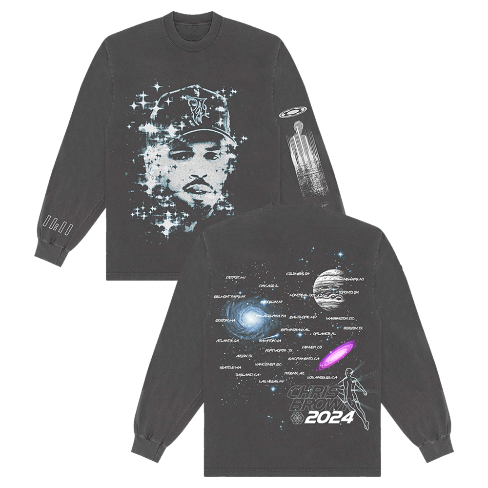 Chris Brown Merch Chris Brown 11:11 Tour City Long Sleeve T-Shirt Father's Day Presents-1 Chris Brown Merch Chris Brown 11:11 Tour City Long Sleeve T-Shirt Father's Day Presents-1