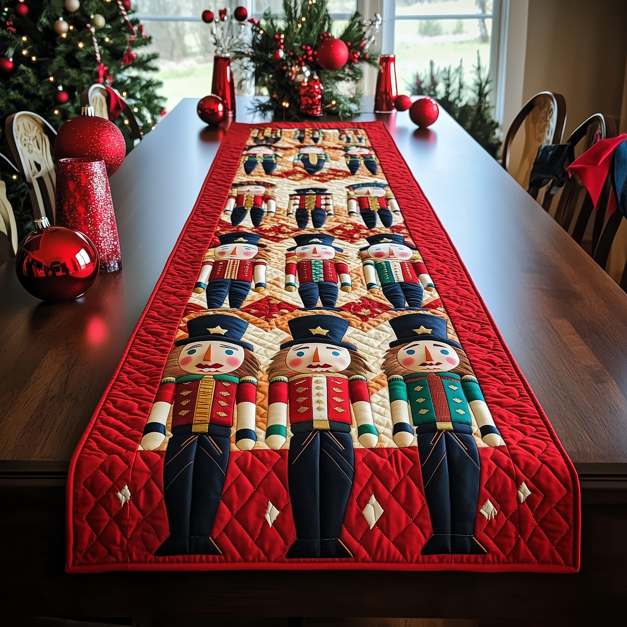 Christmas Nutcracker Quilted Table Runner Holiday Dining Table Runner Best The Nutcracker Gifts Xmas-1